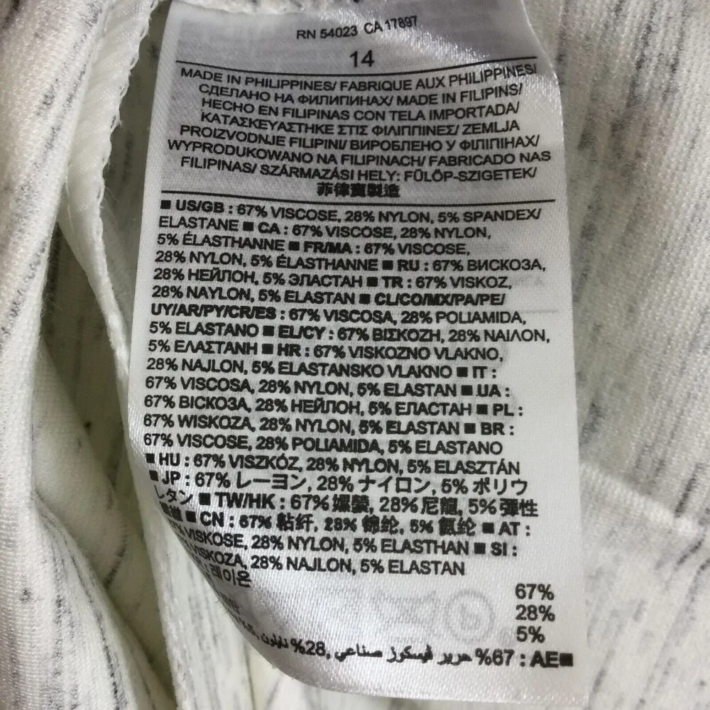 Banana Republic 4 Zipper Sleeveless Structured A-Line Dress Oatmeal Beige Sz 14 - Picture 10 of 11